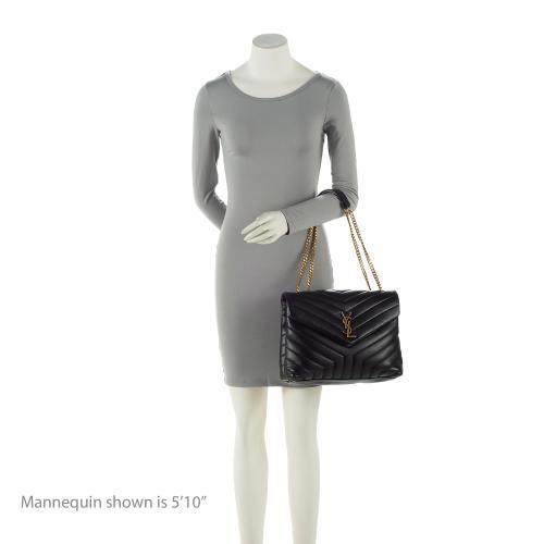 Saint Laurent Matelasse Calfskin Monogram LouLou Chain Medium Shoulder Bag m6cEGy