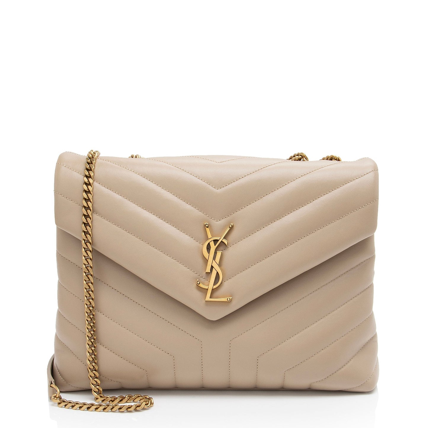 Saint Laurent Matelasse Calfskin Monogram LouLou Chain Medium Shoulder Bag IR5HcO