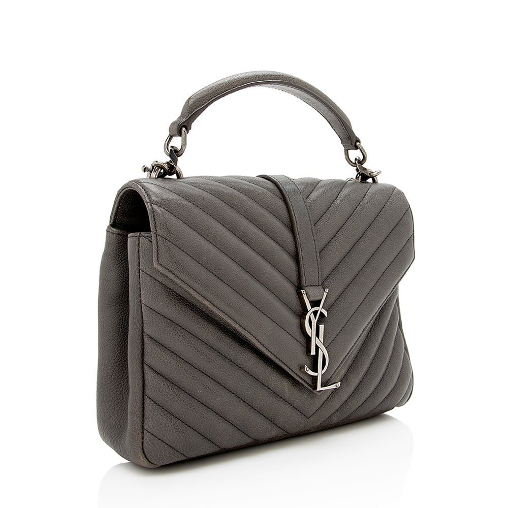 Saint Laurent Matelasse Calfskin Monogram Medium College Shoulder Bag 16571