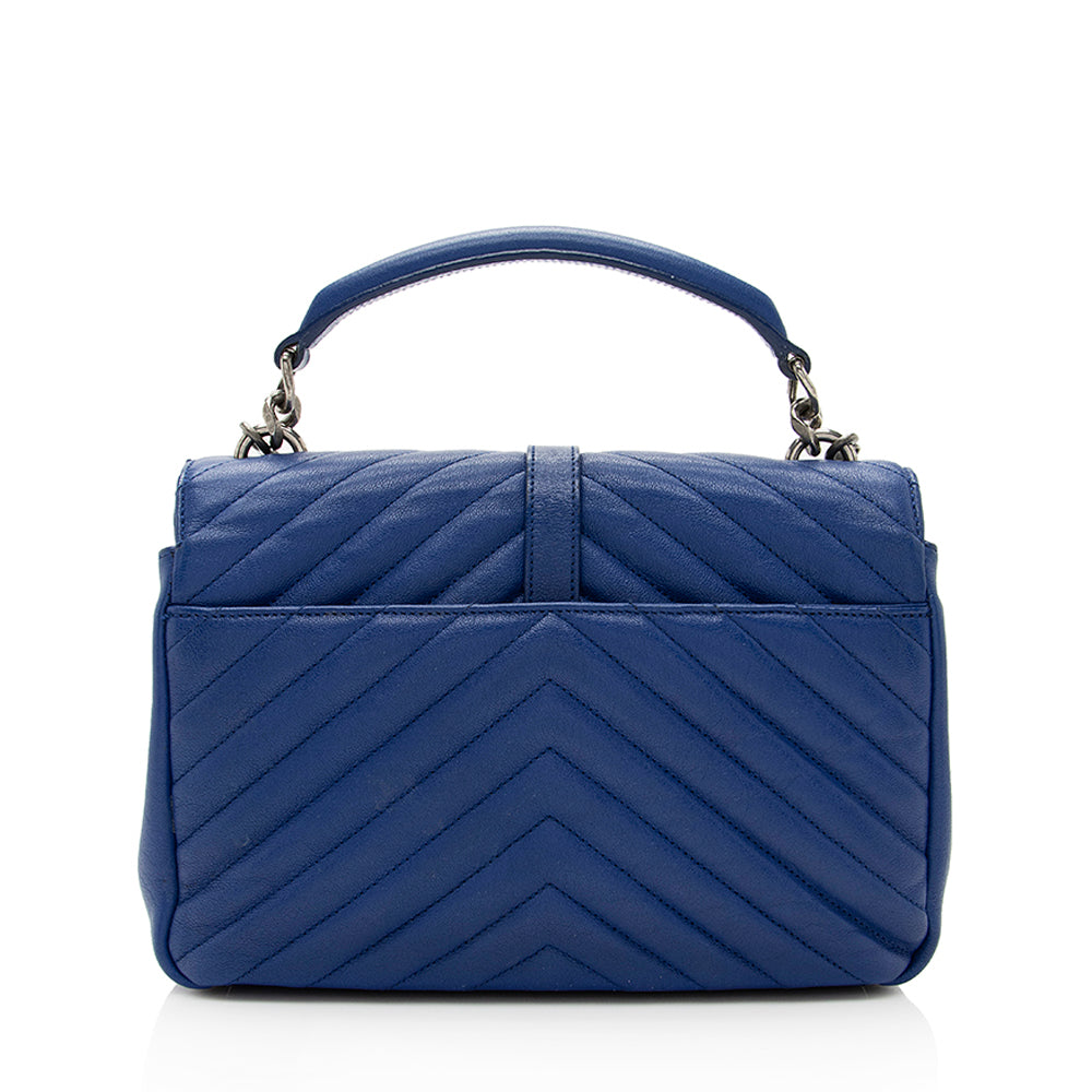 Saint Laurent Matelasse Calfskin Monogram College Medium Shoulder Bag 19462