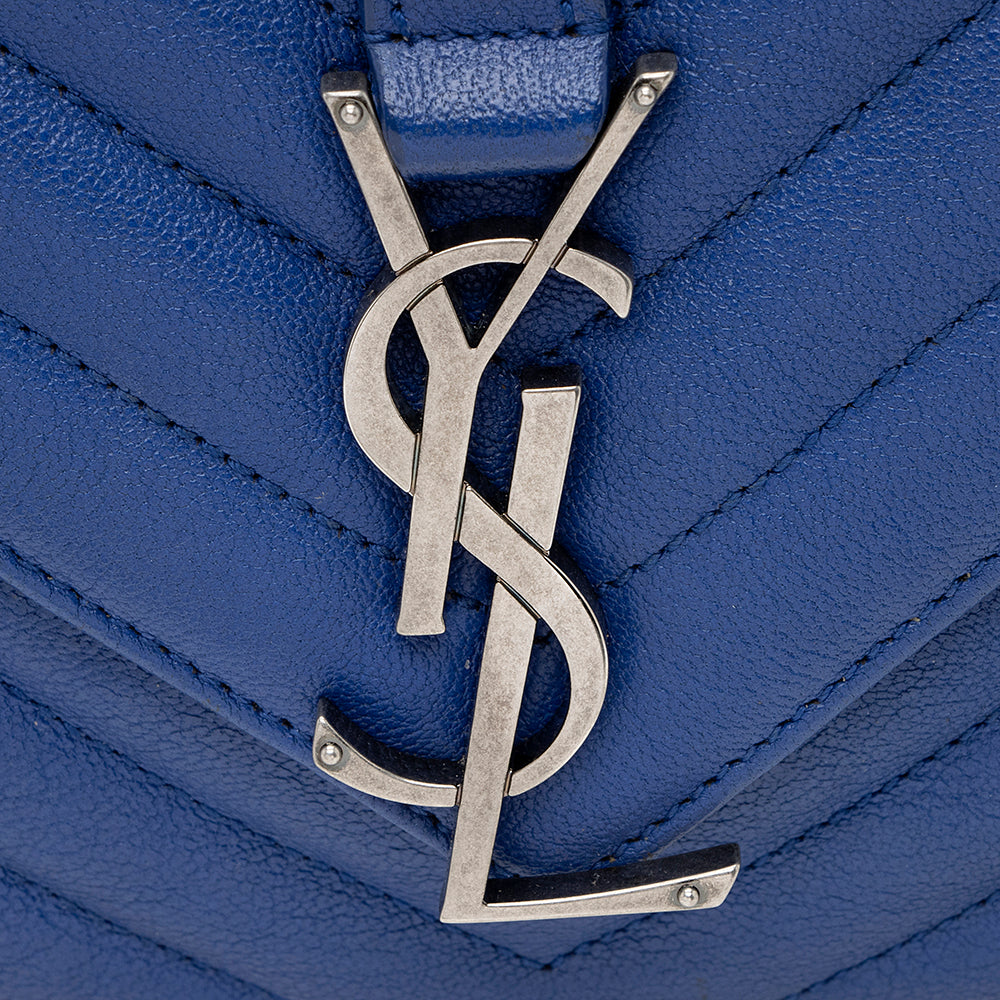 Saint Laurent Matelasse Calfskin Monogram College Medium Shoulder Bag 19462