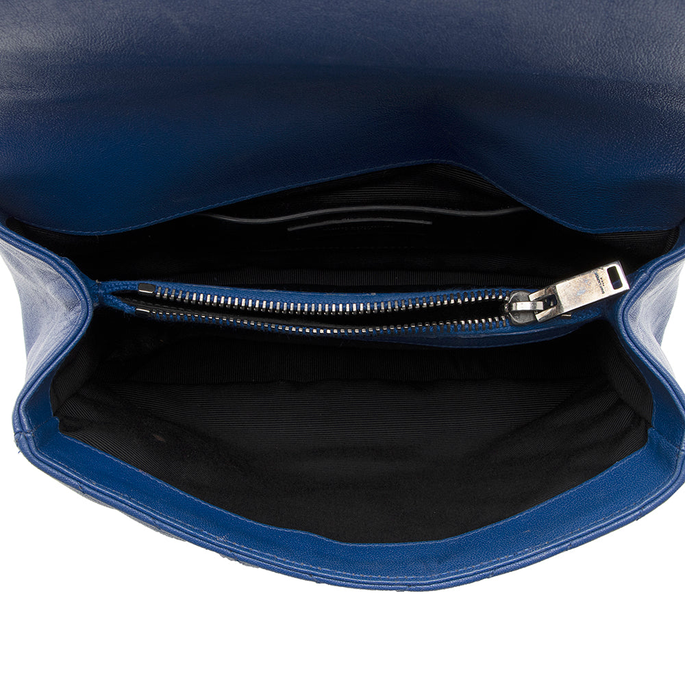 Saint Laurent Matelasse Calfskin Monogram College Medium Shoulder Bag 19462