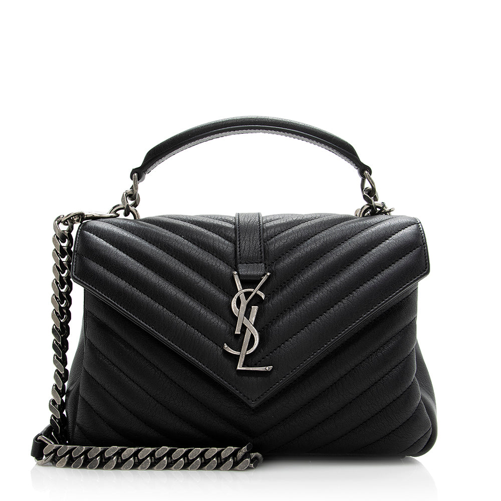 Saint Laurent Matelasse Calfskin Monogram Medium College Top Handle Bag 20778