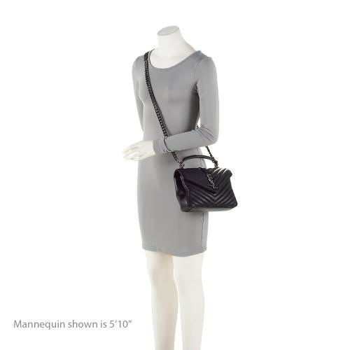 Saint Laurent Matelasse Calfskin Monogram Medium College Top Handle Bag 20778