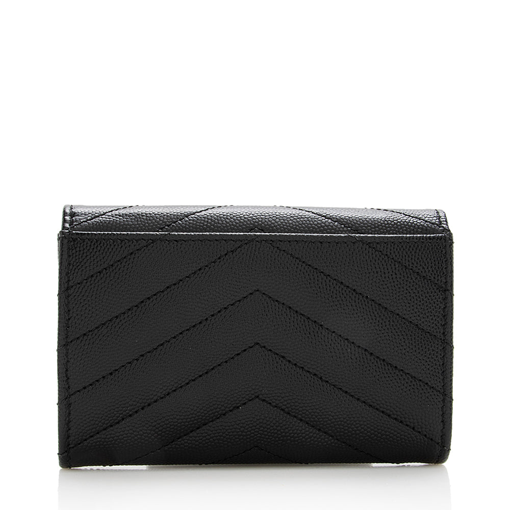 Saint Laurent Matelasse Grain de Poudre French Wallet 19016
