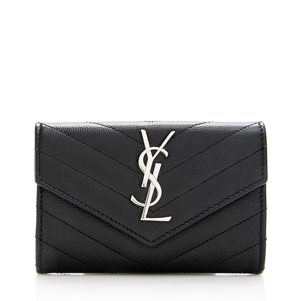 Saint Laurent Matelasse Grain de Poudre French Wallet 19016