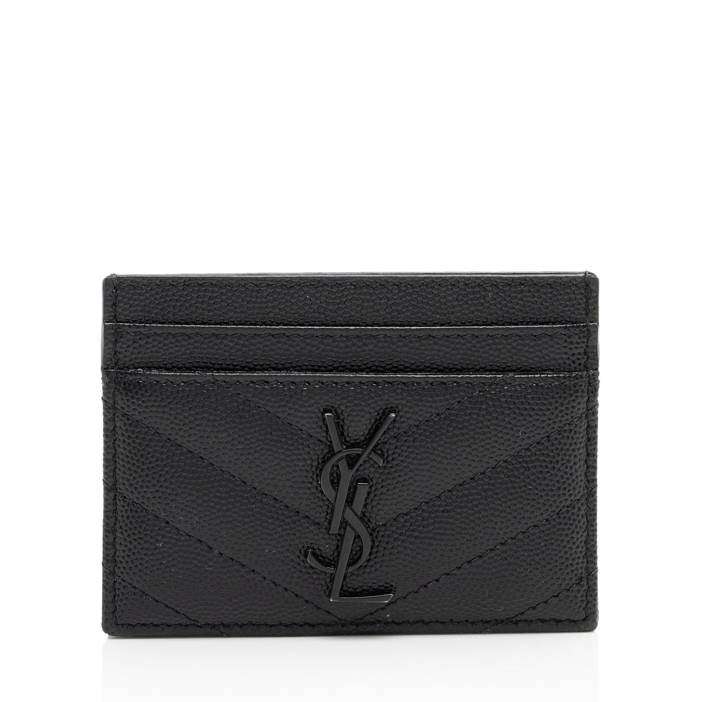 Saint Laurent Matelasse Grain de Poudre Monogram Card Case Kamwcq