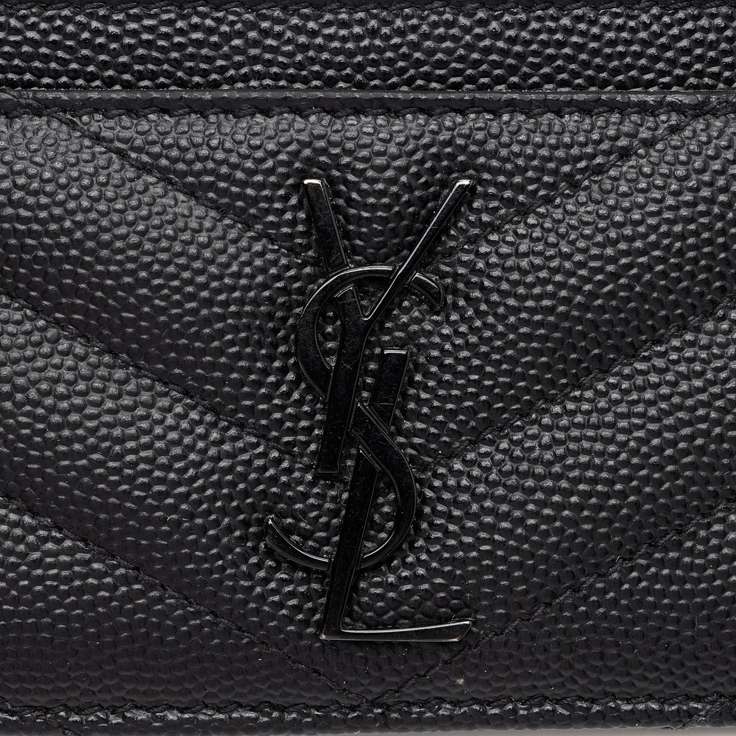 Saint Laurent Matelasse Grain de Poudre Monogram Card Case Kamwcq