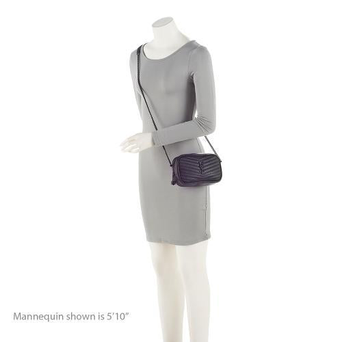 Saint Laurent Matelasse Grain de Poudre Monogram Lou Mini Camera Bag OVTrYb