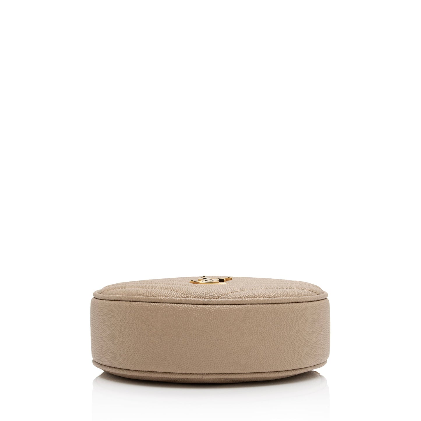 Saint Laurent Matelasse Grain de Poudre Monogram Vinyle Round Camera Bag Z2Rbux