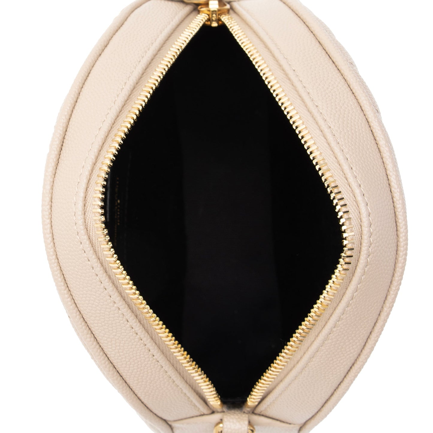 Saint Laurent Matelasse Grain de Poudre Monogram Vinyle Round Camera Bag Z2Rbux