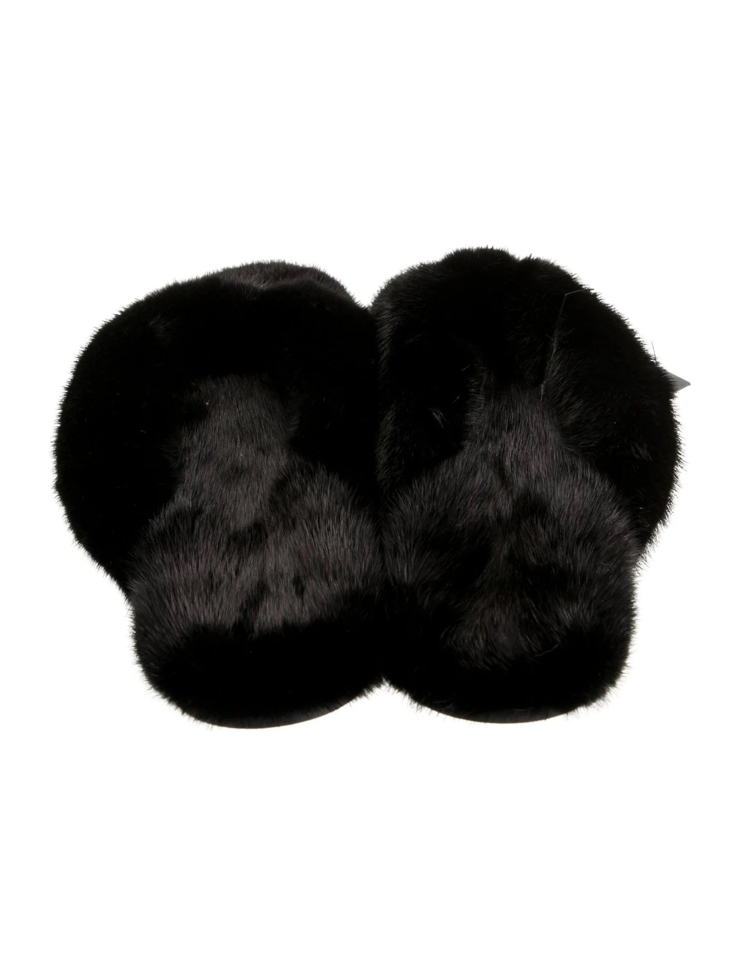 SAINT LAURENT BLEACH MINK MULES