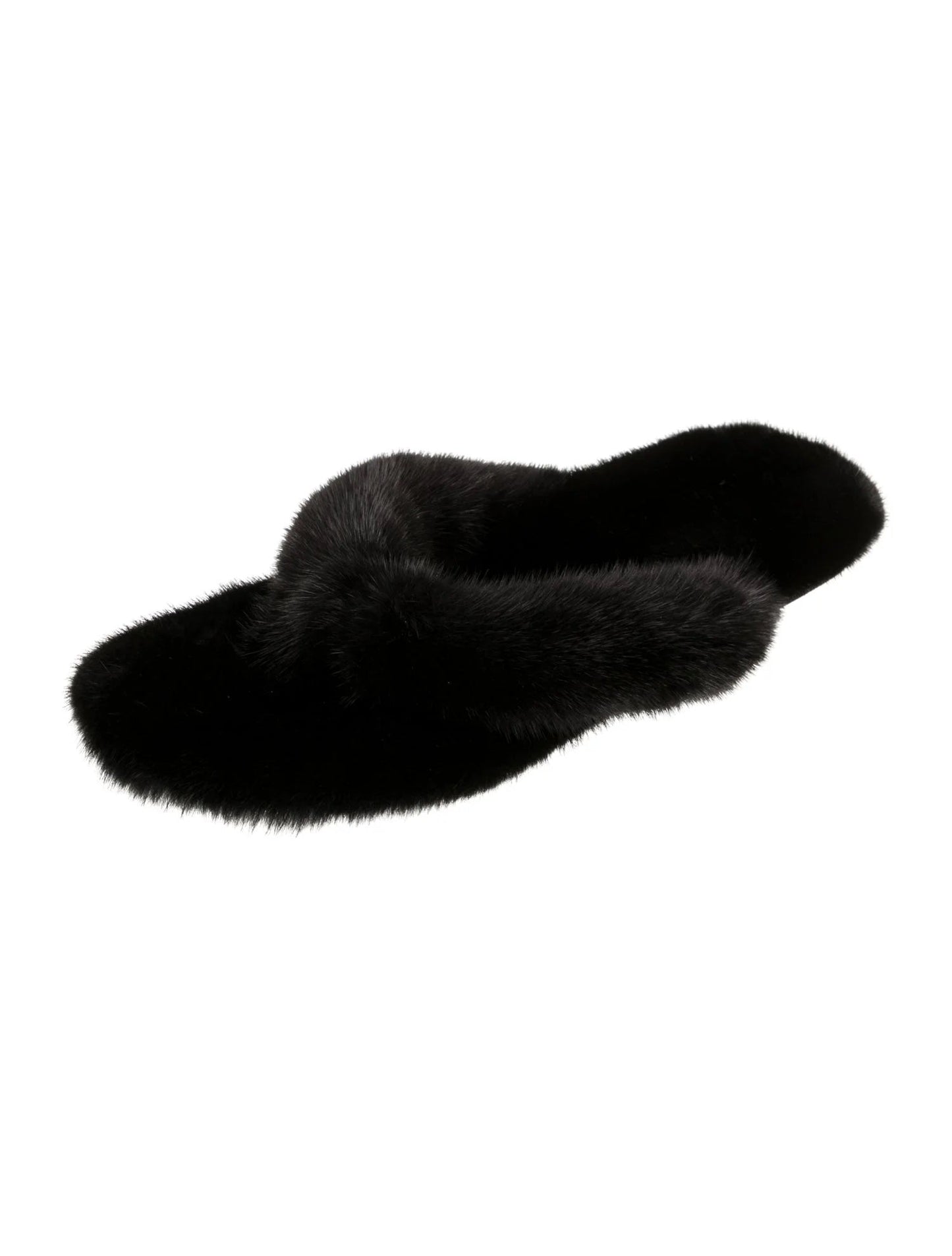 SAINT LAURENT BLEACH MINK MULES