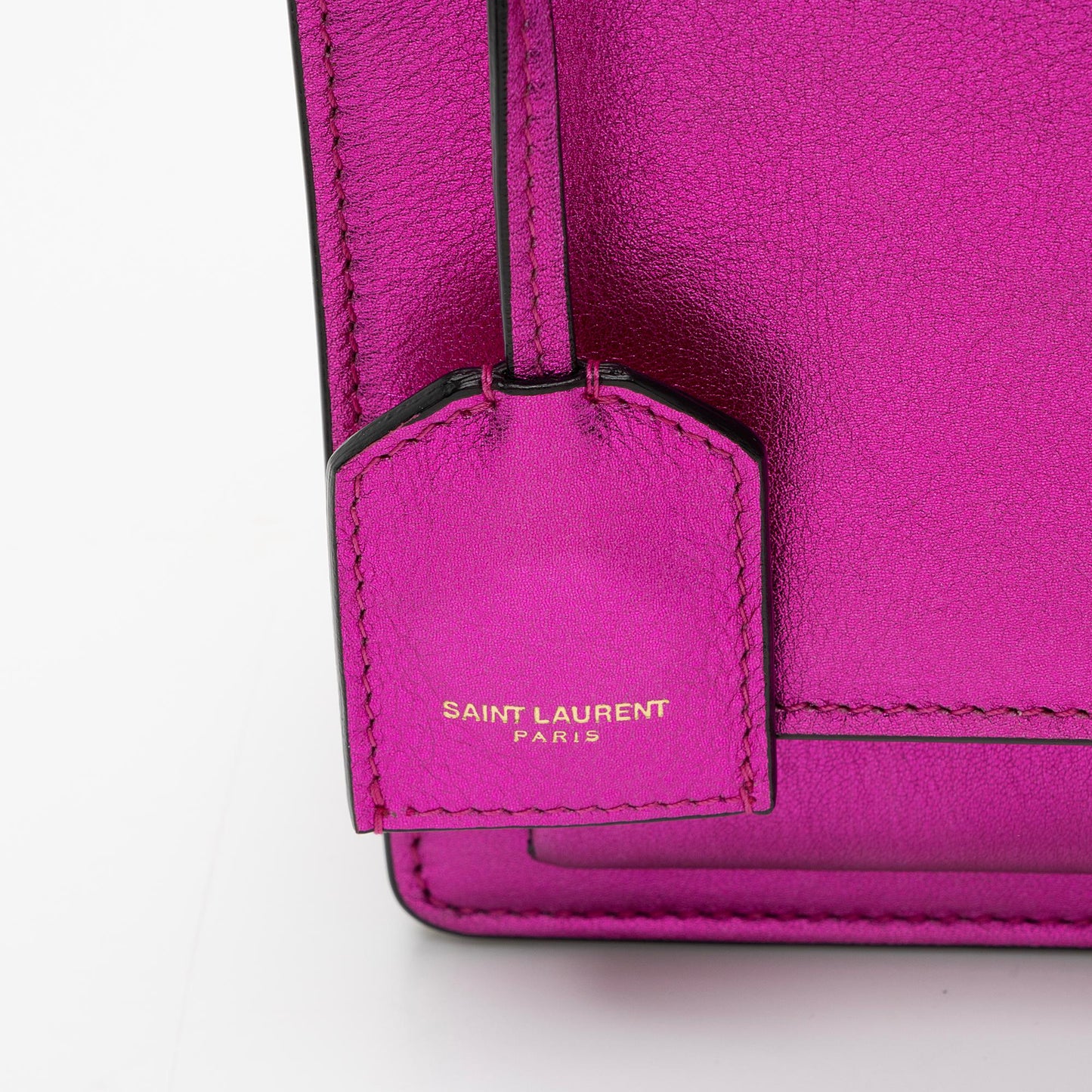 Saint Laurent Metallic Calfskin Monogram Sunset Small Shoulder Bag UXPbK2