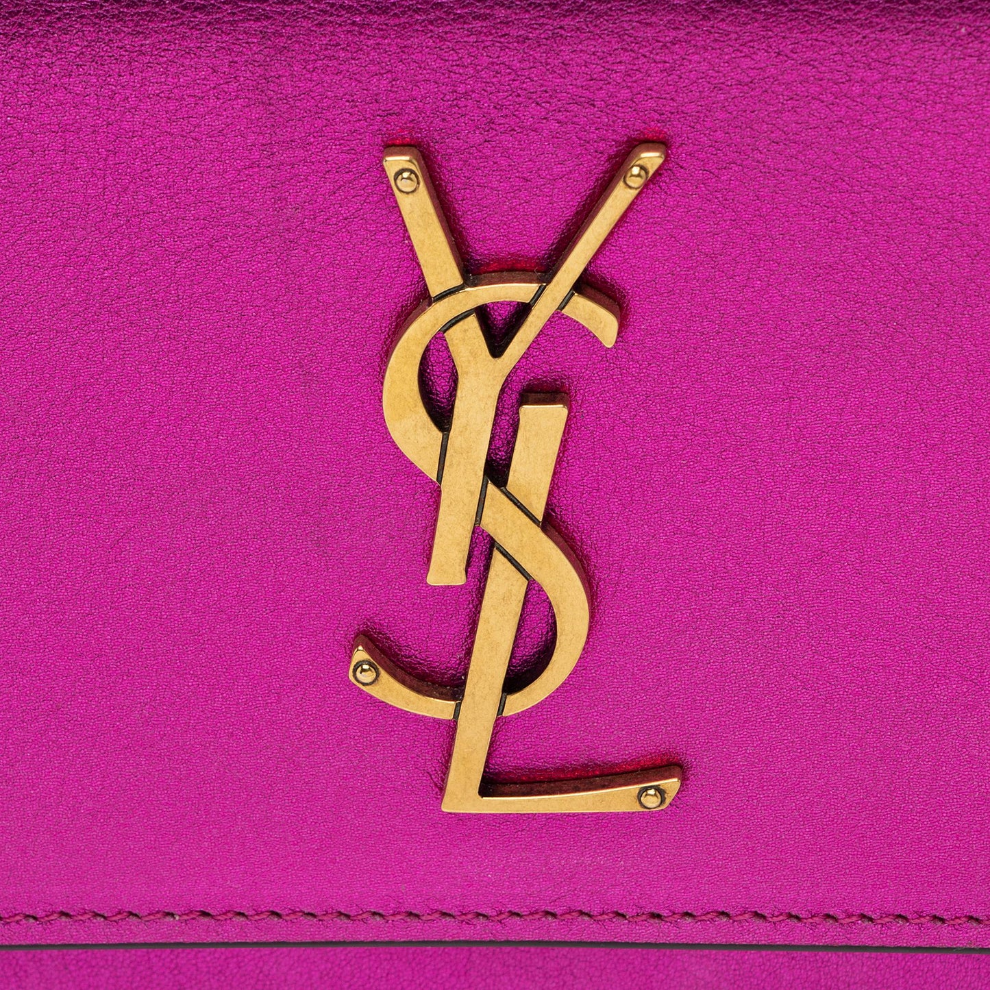 Saint Laurent Metallic Calfskin Monogram Sunset Small Shoulder Bag UXPbK2