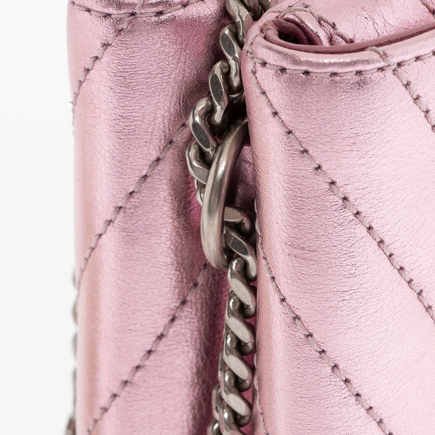 Saint Laurent Metallic Matelasse Lambskin Monogram Small Double Flap Bag IdIvhA