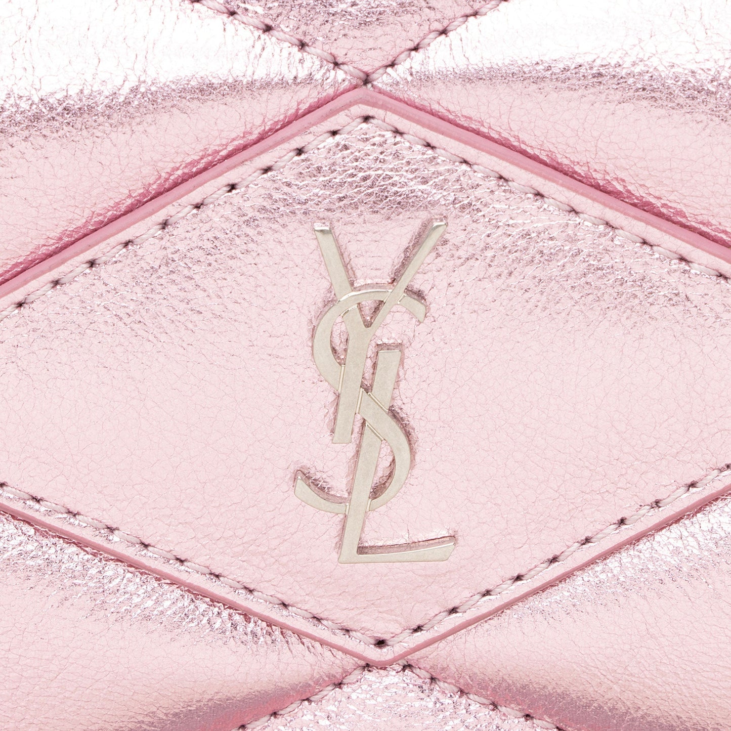 Saint Laurent Metallic Quilted Lambskin Puffer Sade Clutch dsF7Ye