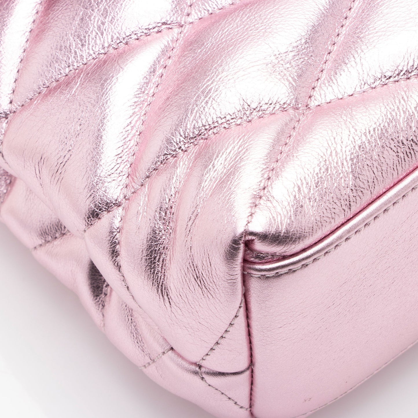 Saint Laurent Metallic Quilted Lambskin Puffer Sade Clutch dsF7Ye