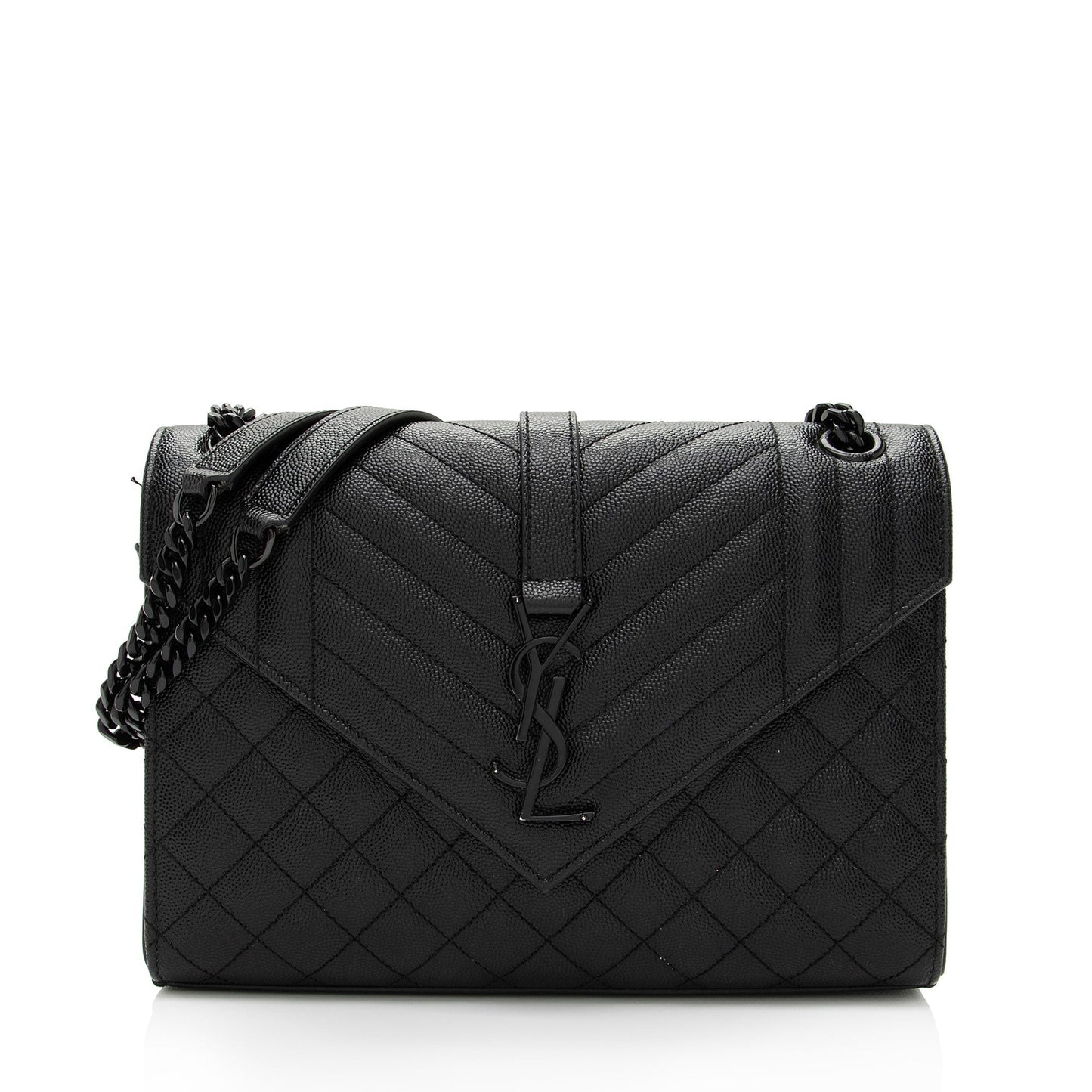 Saint Laurent Mixed Matelasse Grain de Poudre Monogram Medium Shoulder Bag nFM7Cy