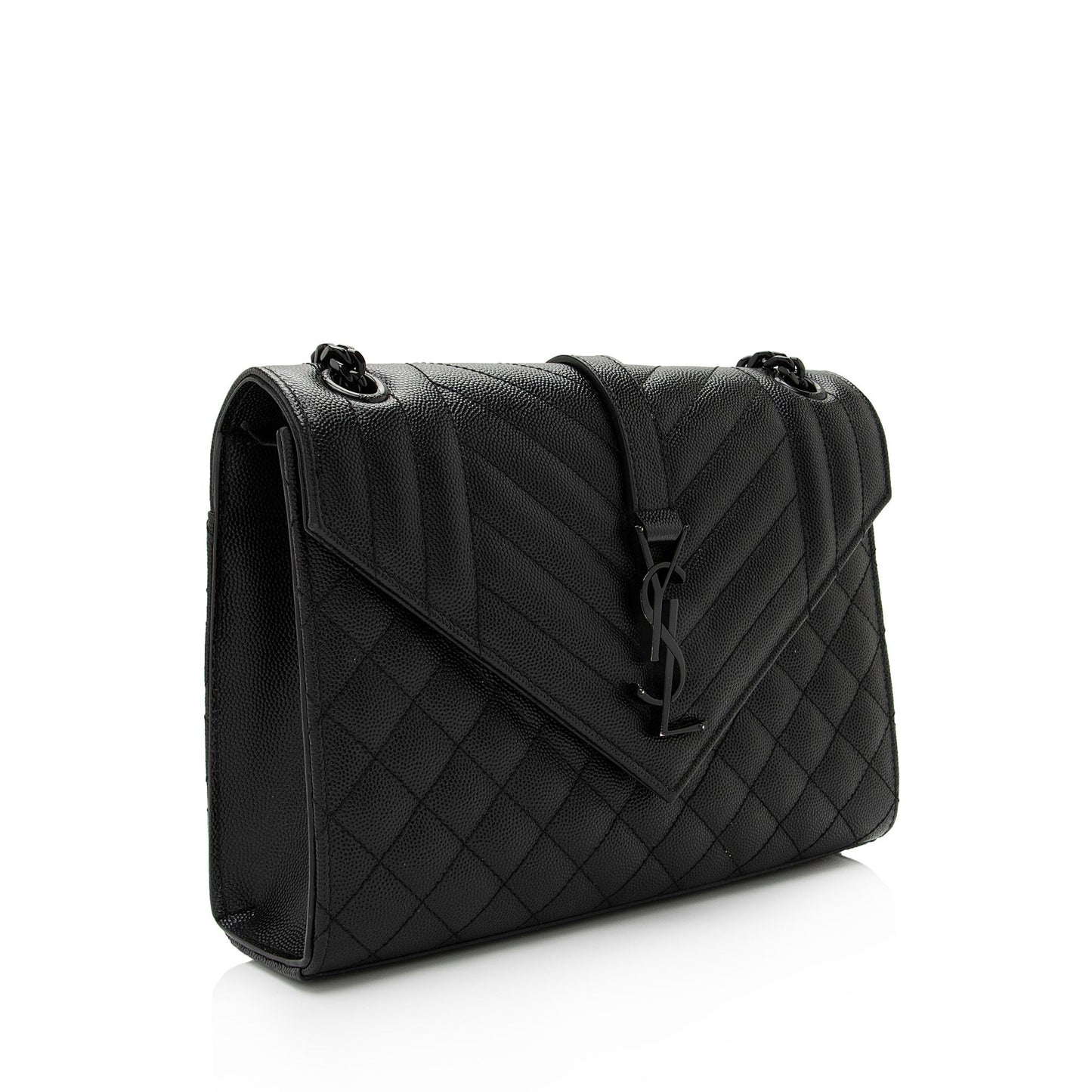 Saint Laurent Mixed Matelasse Grain de Poudre Monogram Medium Shoulder Bag nFM7Cy
