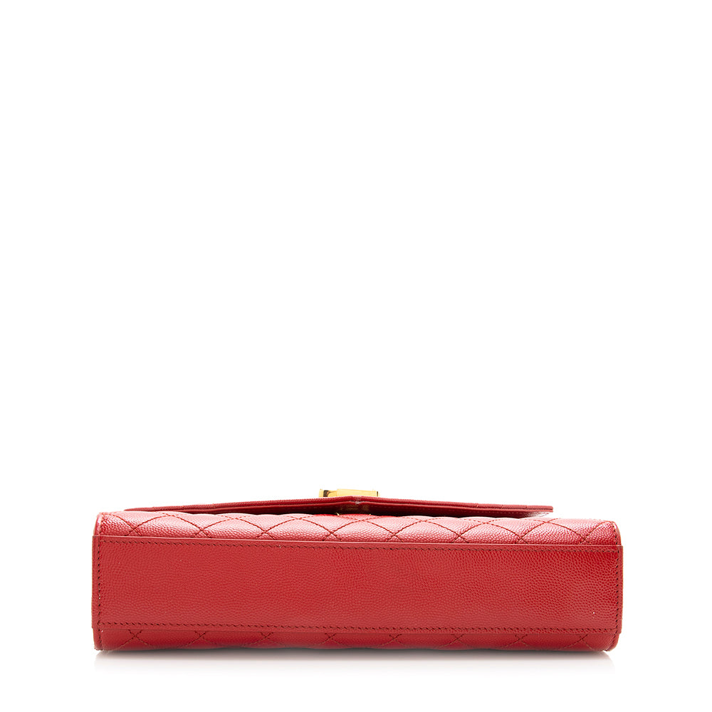 Saint Laurent Mixed Matelasse Leather Monogram Medium Shoulder Bag 19283