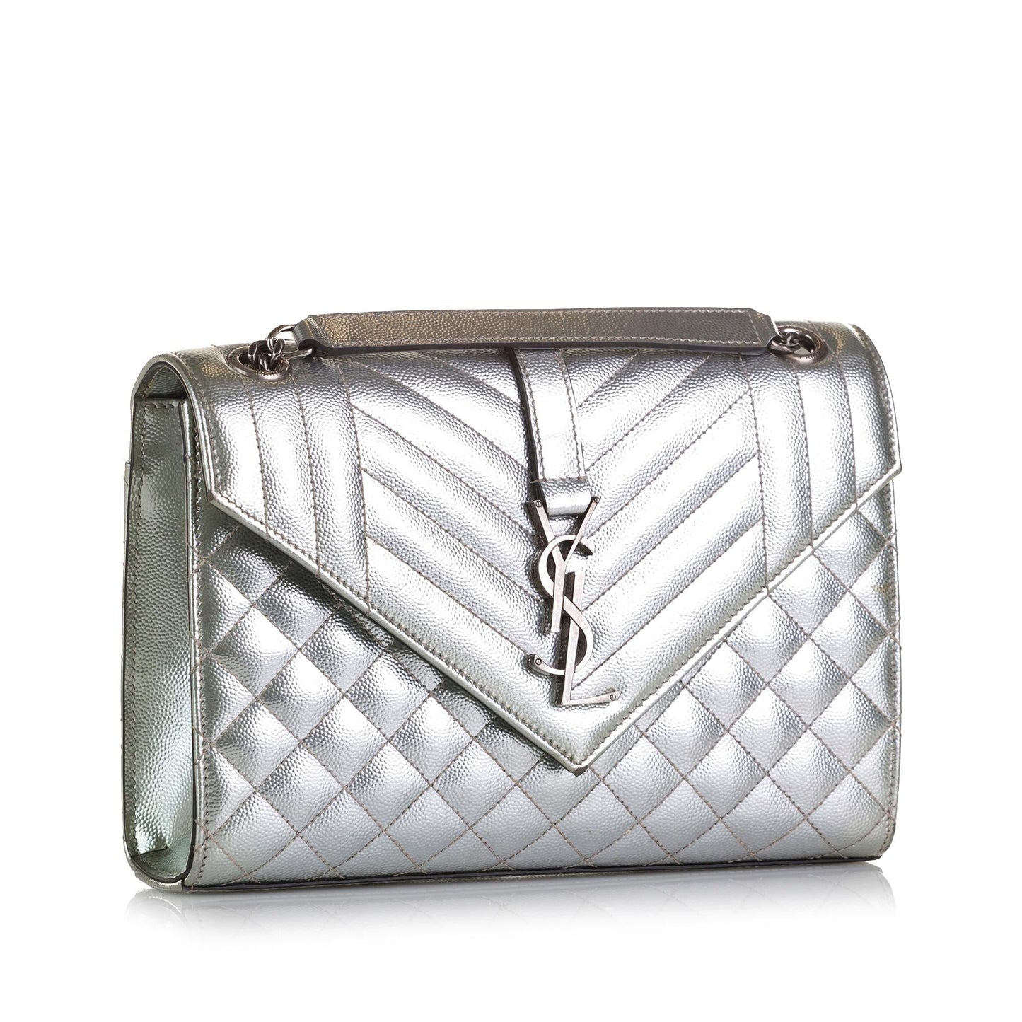 Saint Laurent Monogram Triquilt Envelope Chain Bag (SHG-37504
