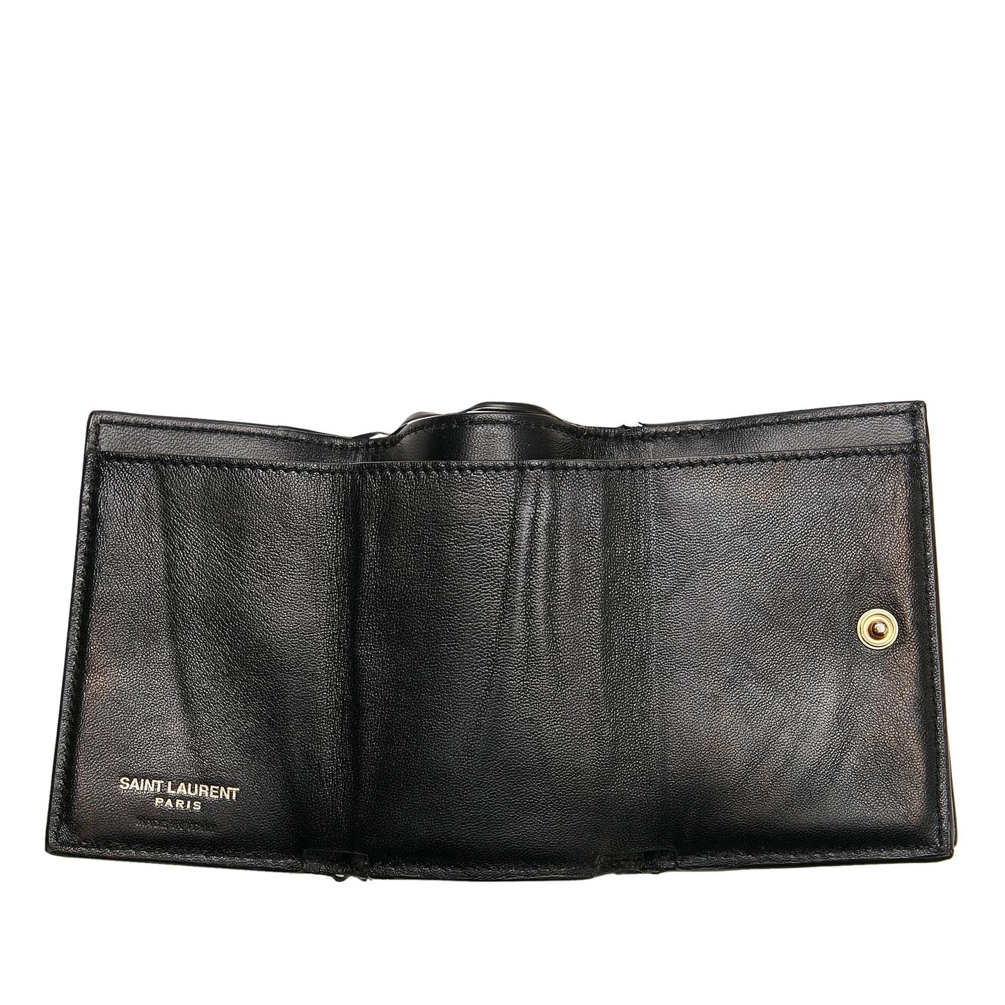Saint Laurent Patent Leather Small Wallet (SHG-28917