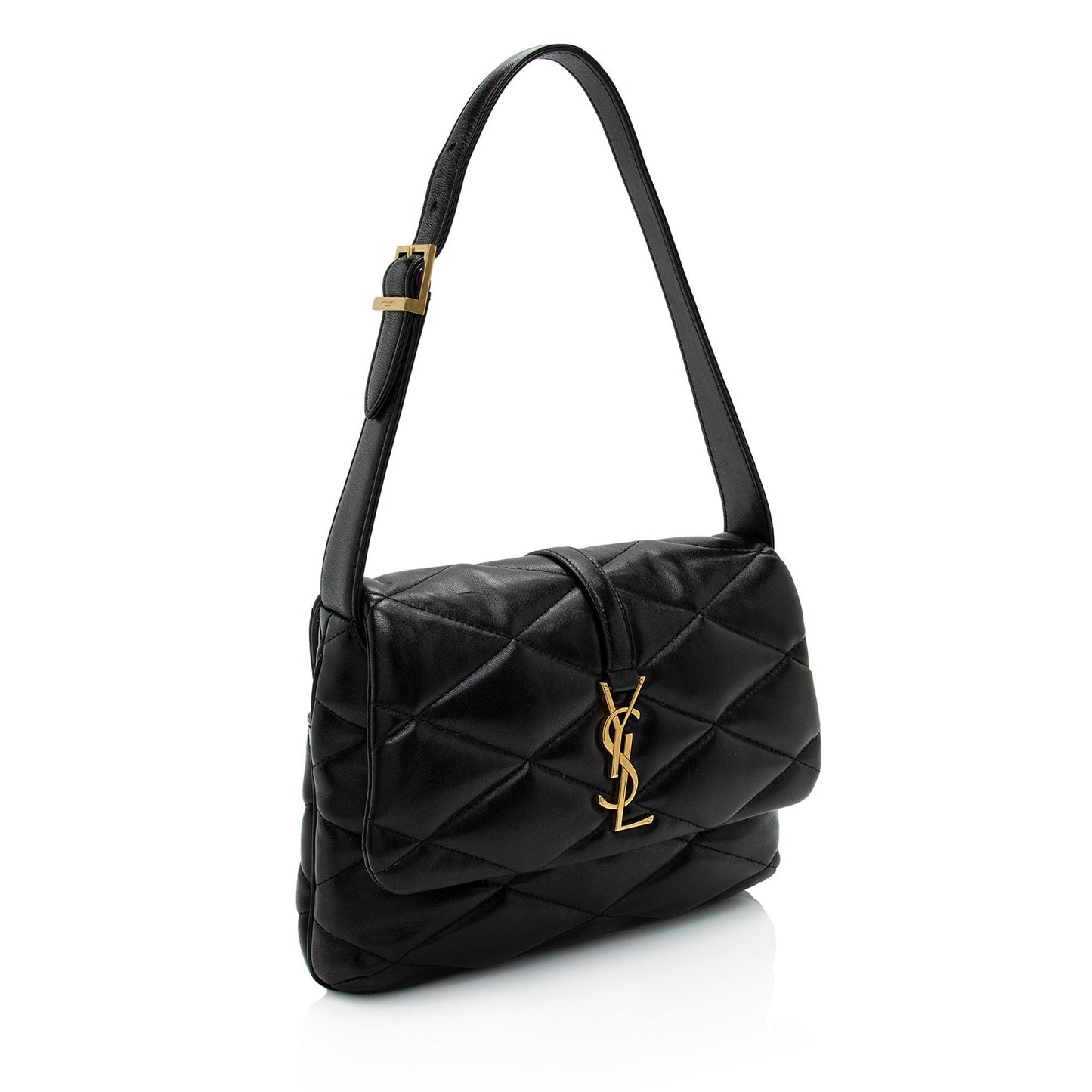 Saint Laurent Quilted Lambskin Monogram Le 57 Hobo 46zvkL