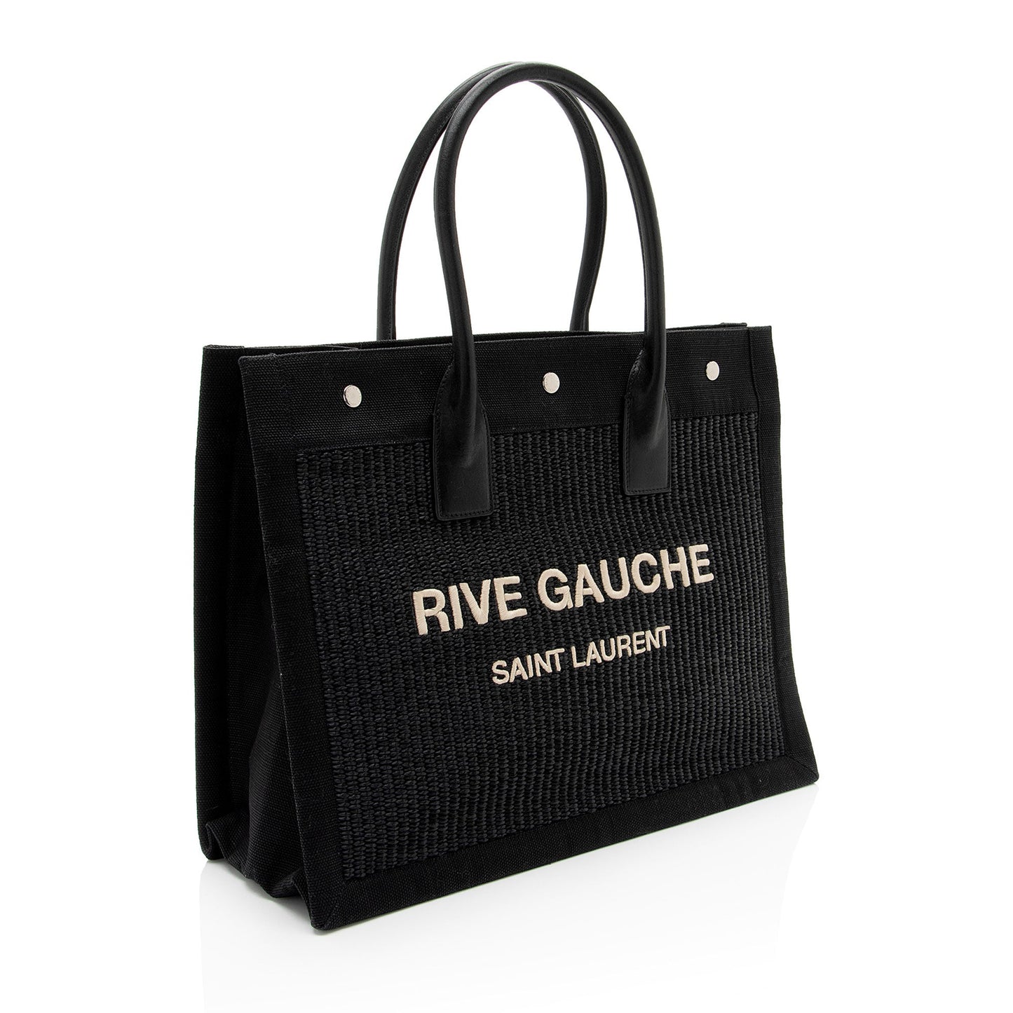 Saint Laurent Raffia Rive Gauche Small Tote o84soV