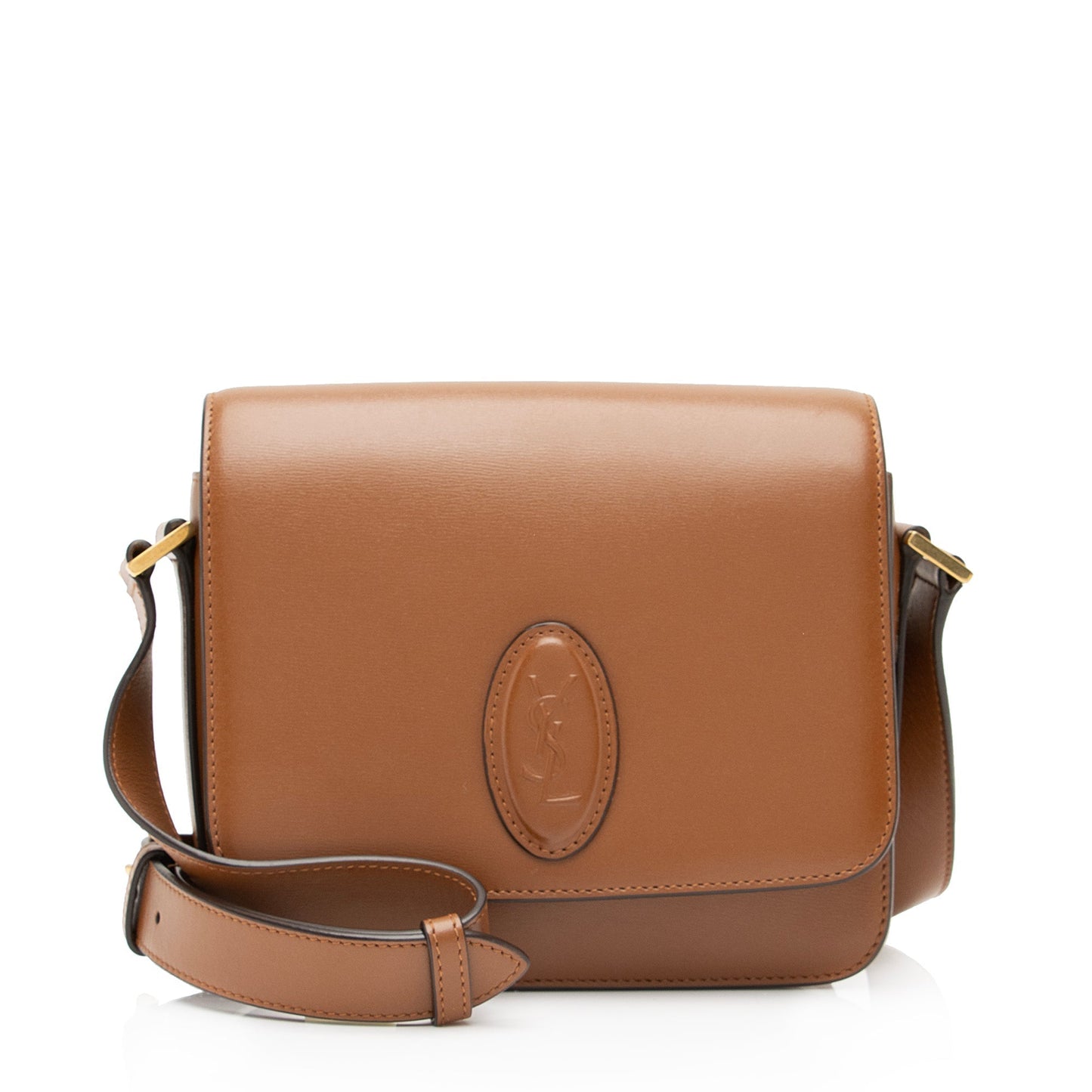 Saint Laurent Smooth Calfskin Monogram Le 61 Saddle Small Crossbody Bag 23810