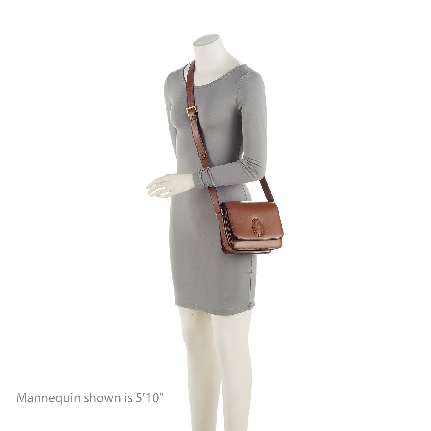 Saint Laurent Smooth Calfskin Monogram Le 61 Saddle Small Crossbody Bag 23810