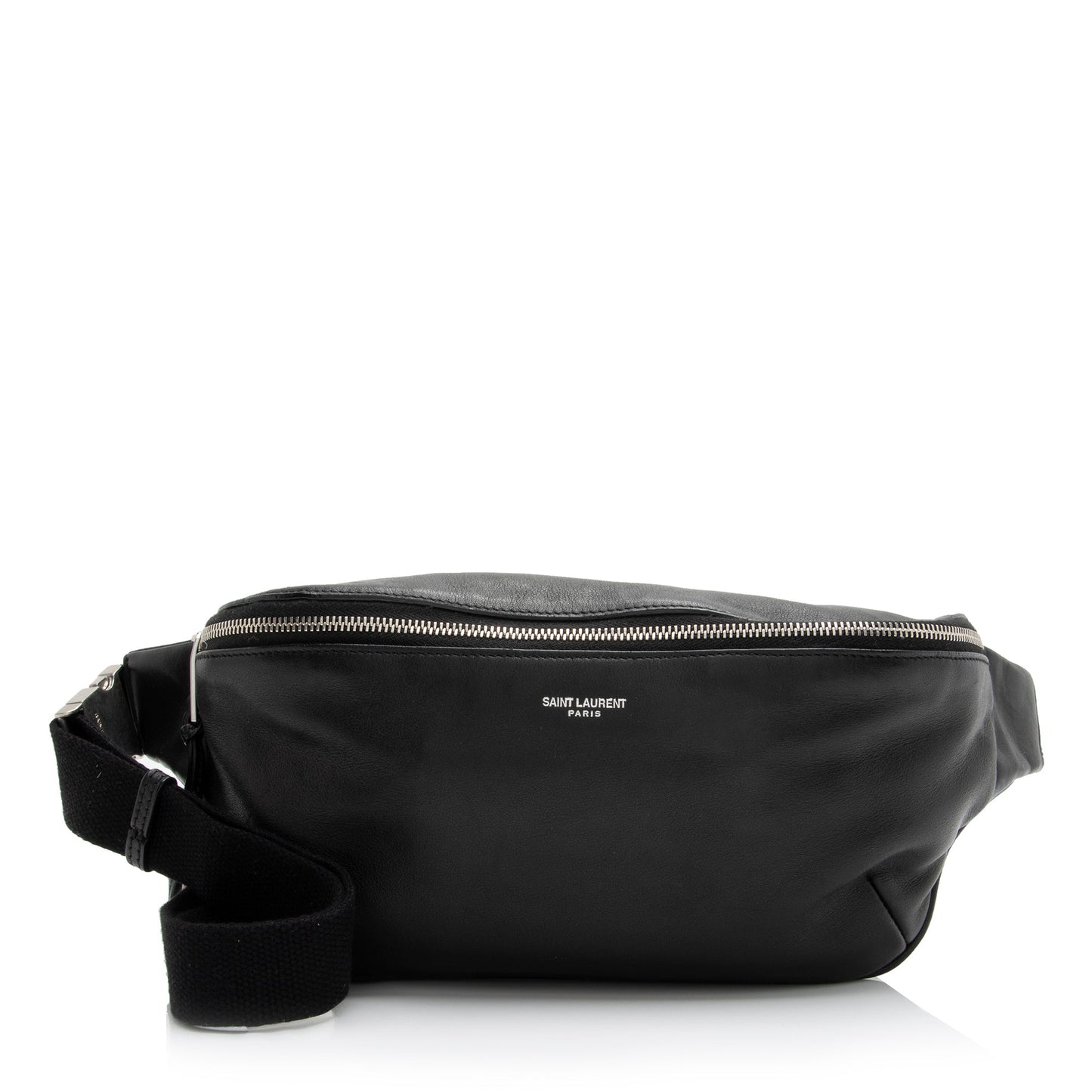 Saint Laurent Soft Calfskin Logo Classic Zipped Crossbody Belt Bag 518wkT