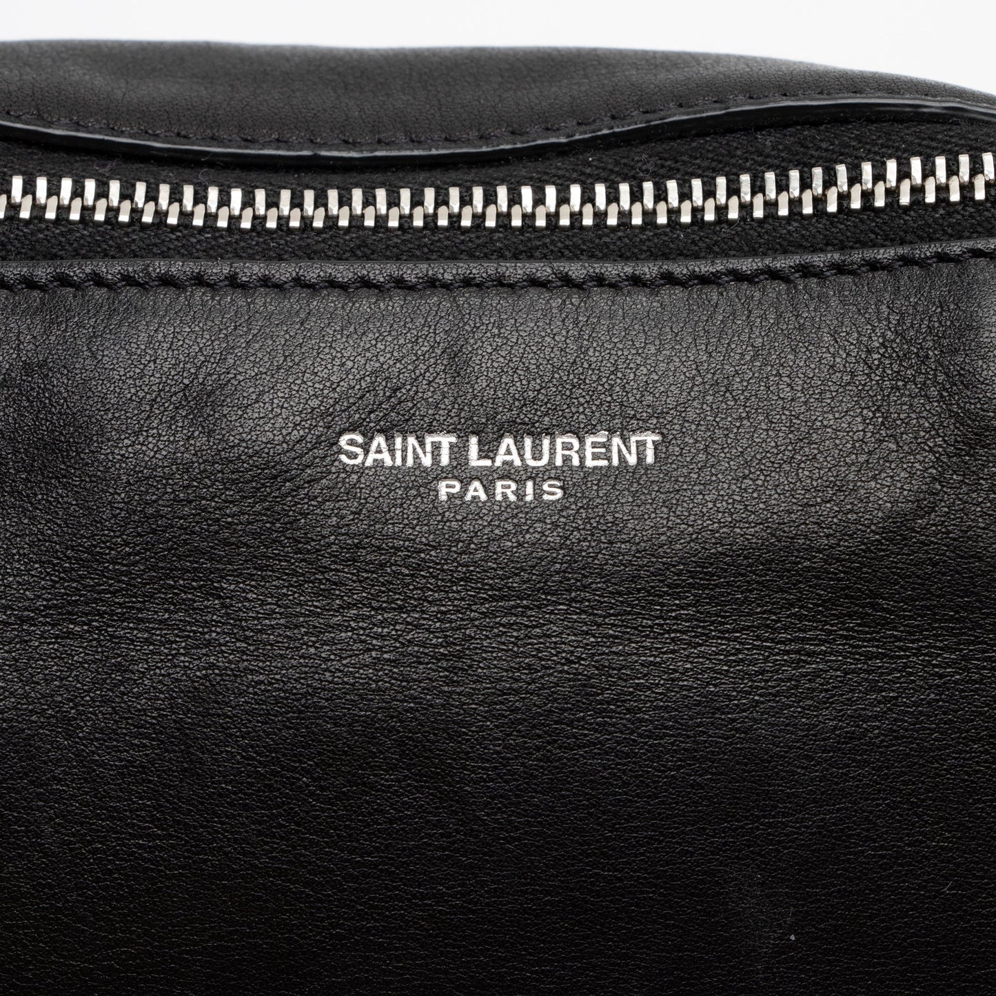 Saint Laurent Soft Calfskin Logo Classic Zipped Crossbody Belt Bag 518wkT