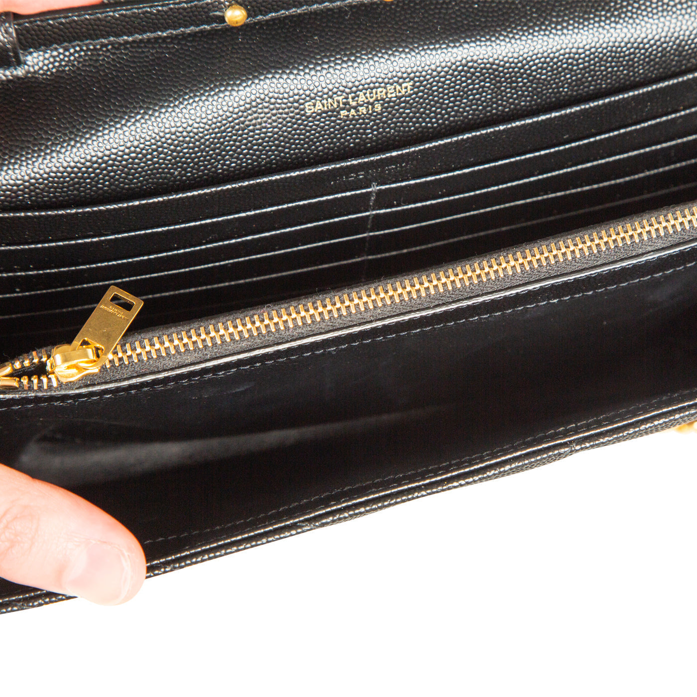 Saint Laurent Monogram Chain Wallet