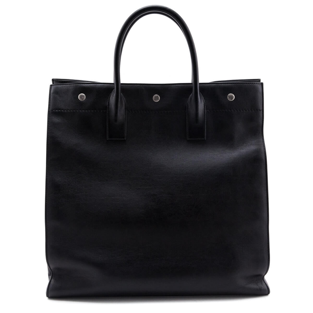 Saint Laurent Black Smooth Calfskin Rive Gauche N/S Tote