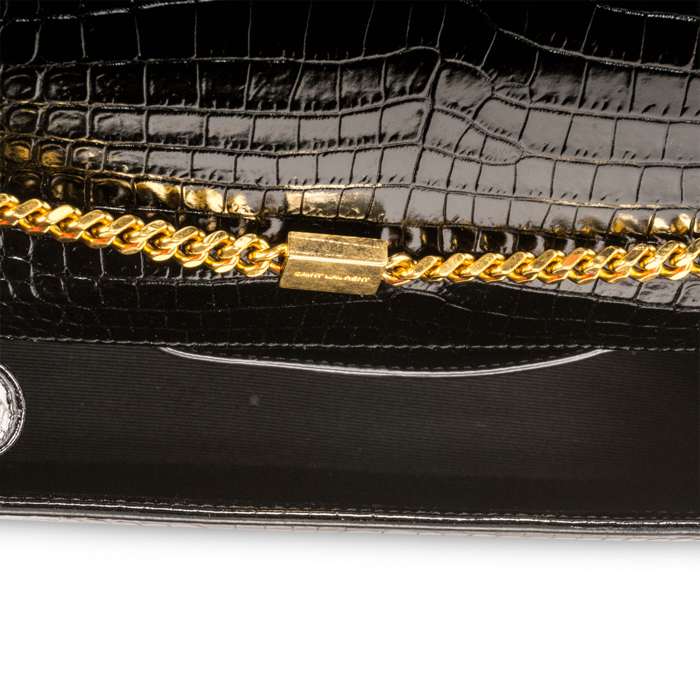 Saint Laurent Kate Tassel Bag - Croc Embossed