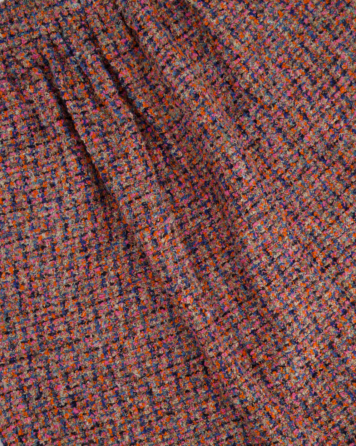 Dolce & Gabbana D&G Pink Tweed Midi Skirt with Chain Trim Detail Size IT 38 (UK 6)