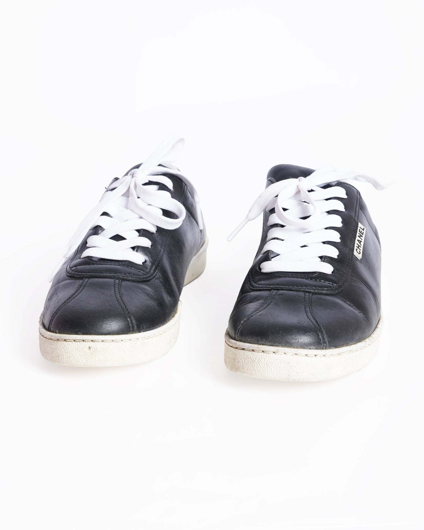 Chanel Leather Sneakers in Black