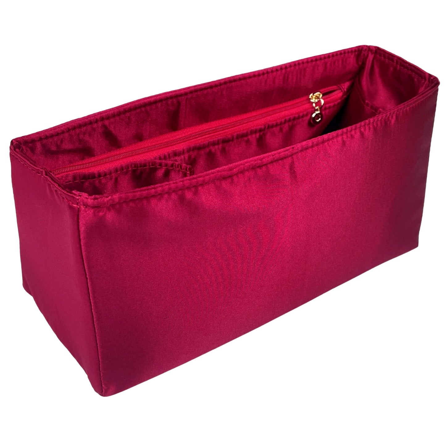 Organizer for [Sunshine Medium, Fendi] Bag Insert (Silk, Full-width Zip and Open Pocket)