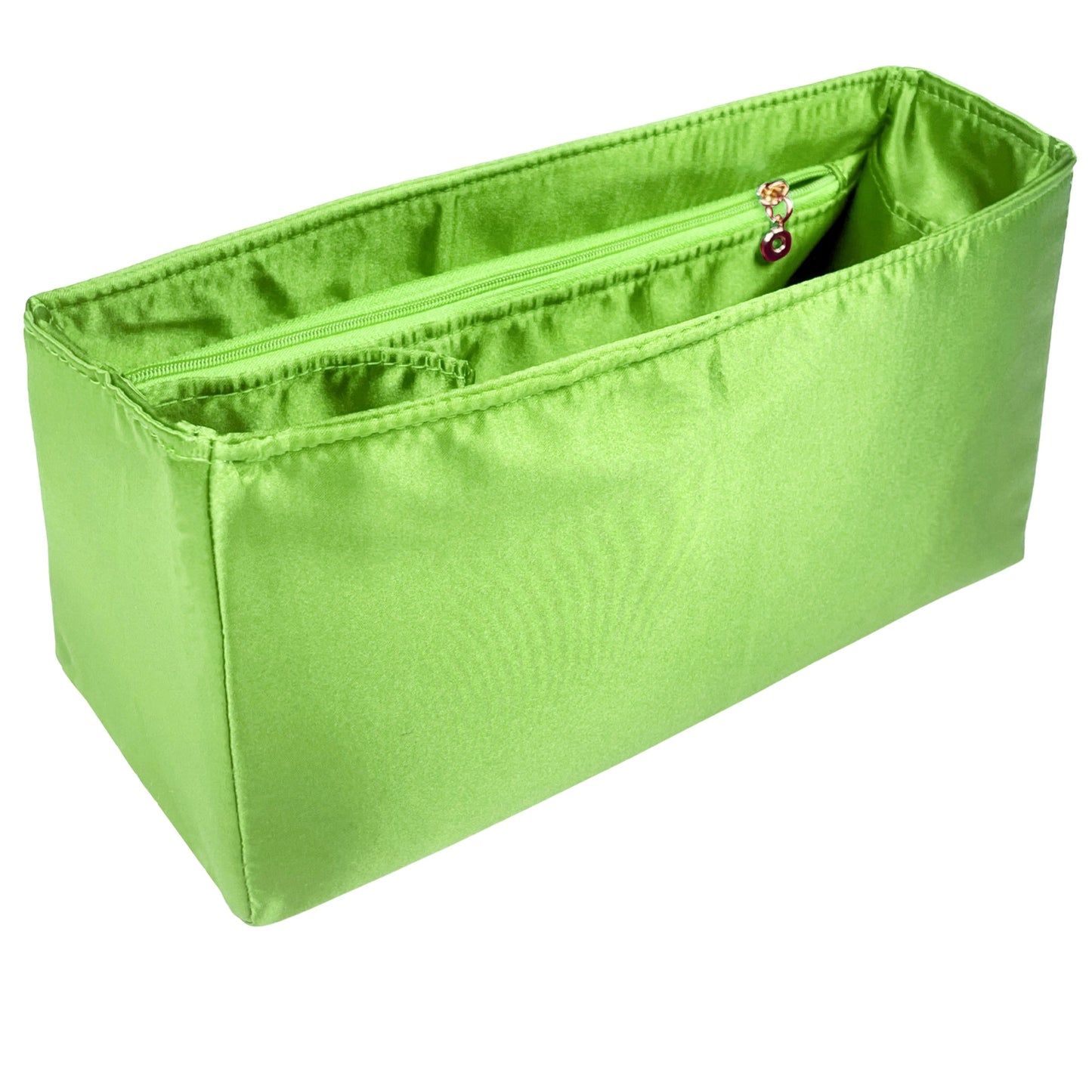 Organizer for [Sunshine Medium, Fendi] Bag Insert (Silk, Full-width Zip and Open Pocket)