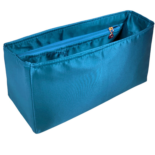 Organizer for [Small Buckle leather handbag with belt, Prada] Bag Insert (Silk, Full-width Zip and Open Pocket)