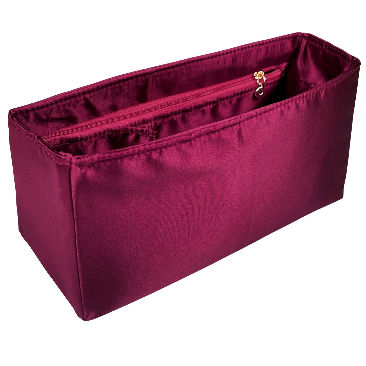 Organizer for [Diorissimo Small Bag, Dior] Bag Insert (Silk, Trapezoid Shape with Zip Pocket)