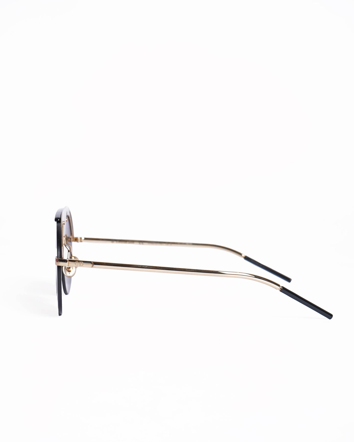 Christian Dior Black & Gold Aviator Sunglasses