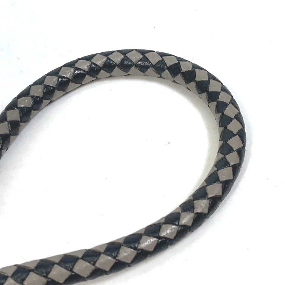 HERMES bracelet leather Black Grey Accessories Jumbo bracelet Women  d