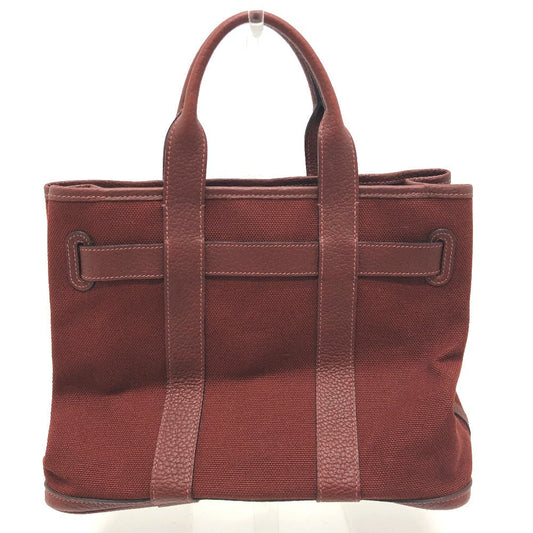 HERMES Tote Bag Canvas / leather Bordeaux Petite lettuce Women  d
