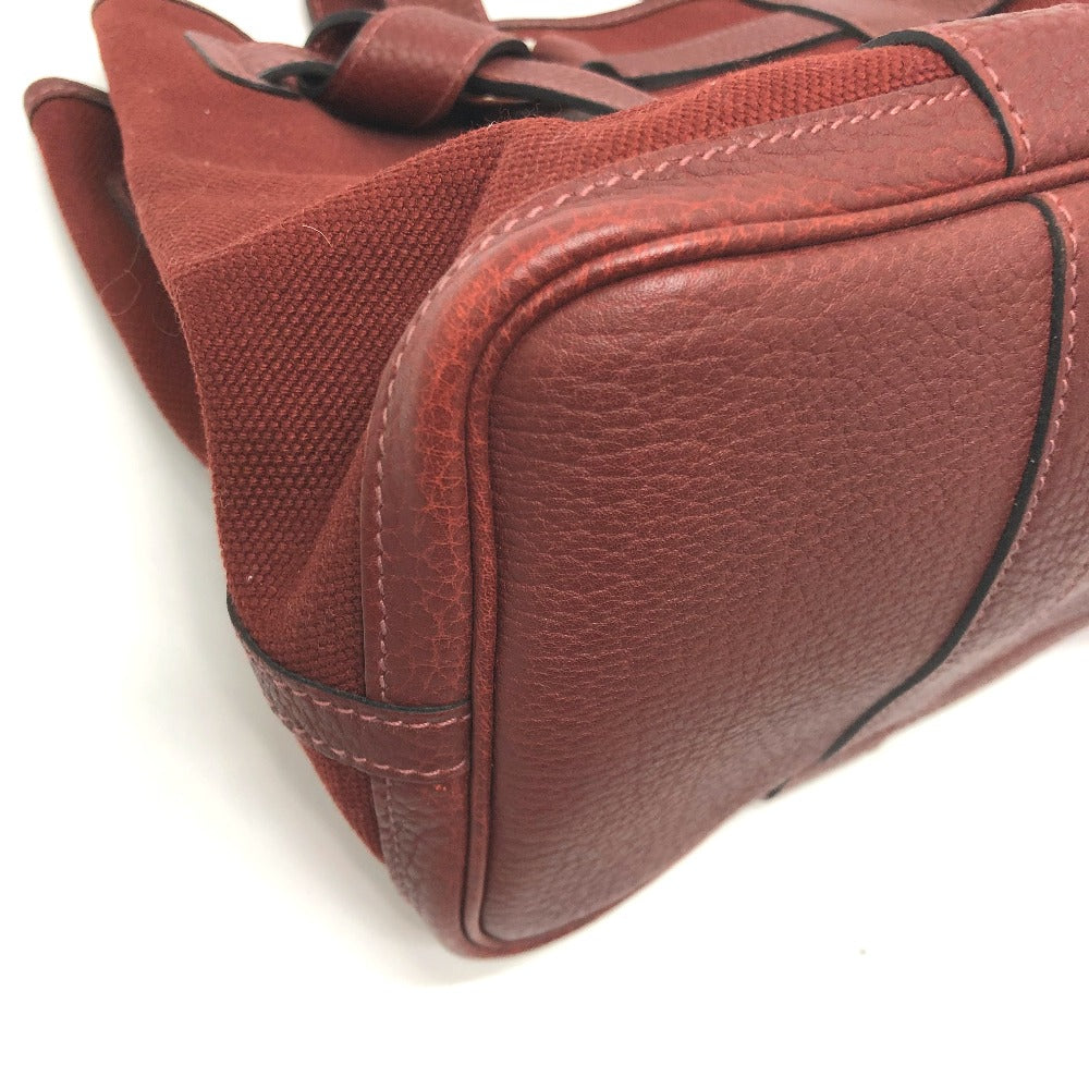 HERMES Tote Bag Canvas / leather Bordeaux Petite lettuce Women  d