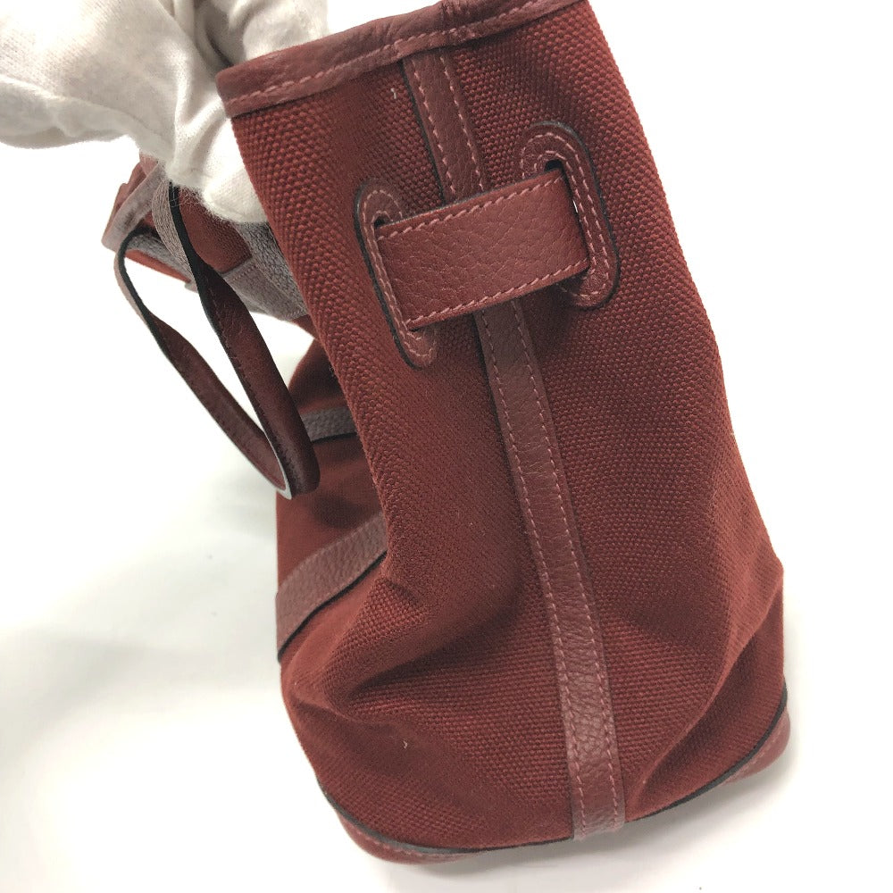 HERMES Tote Bag Canvas / leather Bordeaux Petite lettuce Women  d