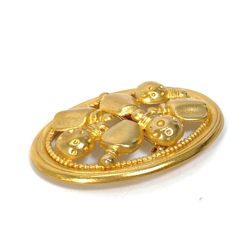 Christian Dior Brooch Gold Plated gold circle round   Perfume bottle motif Women