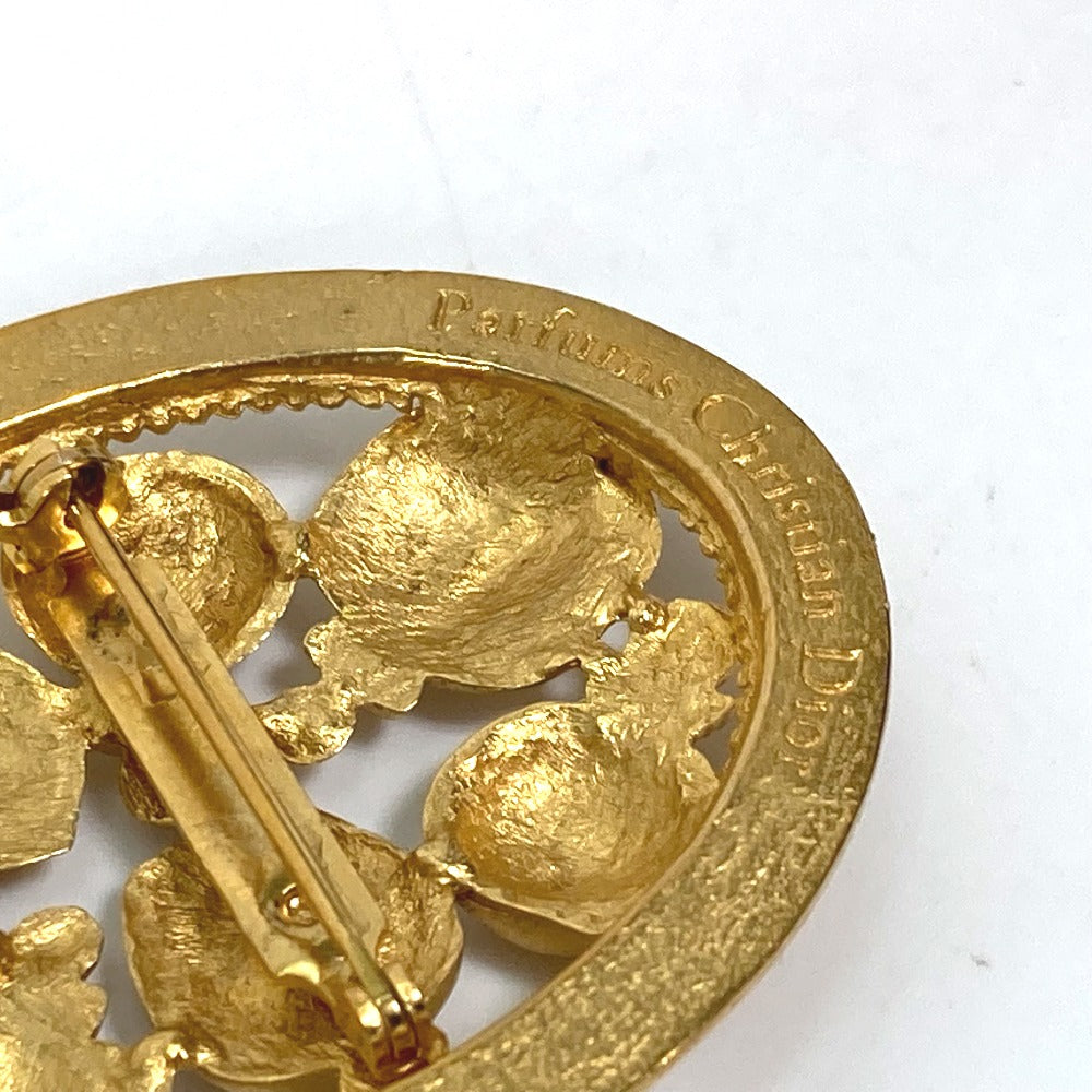 Christian Dior Brooch Gold Plated gold circle round   Perfume bottle motif Women