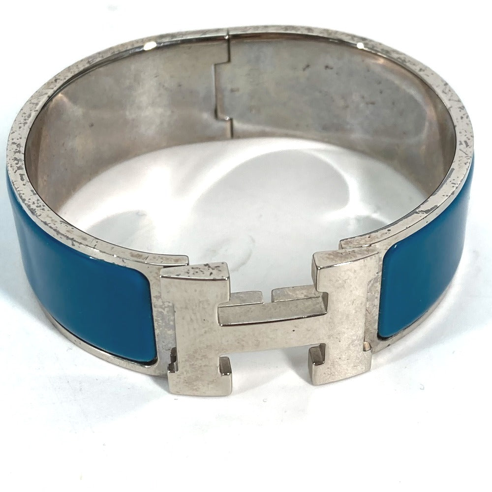 HERMES Bangle metal blue Accessories Bracelets Click crack GM Women  d